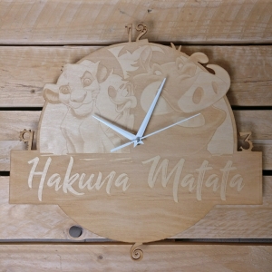 complementi d'arredo, idee regalo, orologio, legno, incisioni, taglio laser