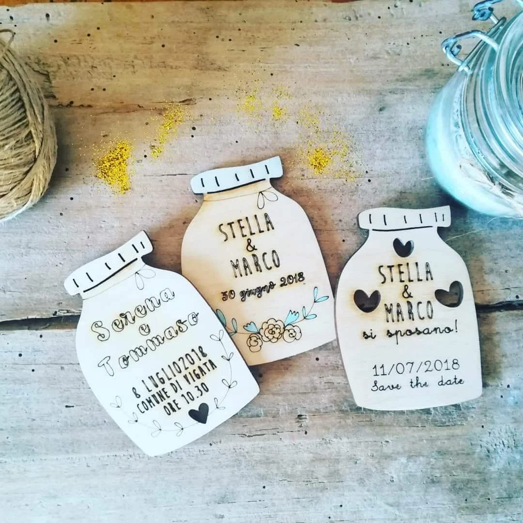 inviti, wedding, taglio laser, incisioni, legno